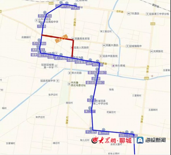 高考期间冠县部分公交线路将绕行!附路线图